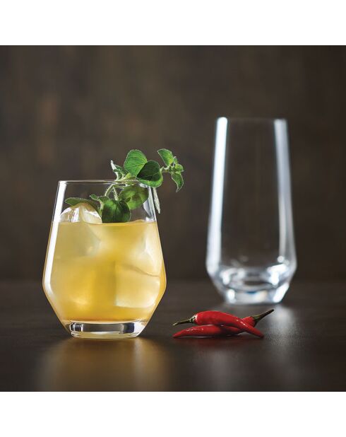 6 transparante hoge glazen van Lima - 38 cl