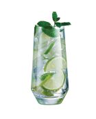 6 transparante hoge glazen van Lima - 45 cl