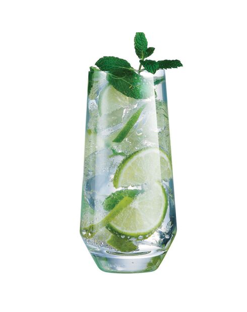 6 transparante hoge glazen van Lima - 45 cl