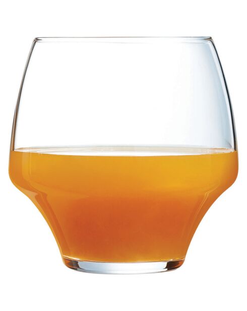 6 Verres bas Open Up transparents - 38 cl