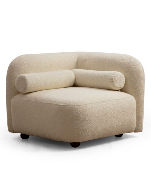 Fauteuil bouclette Victoria crème - 90x90x74 cm