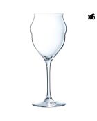 6 copas de champán Macaron transparentes - 30 cl