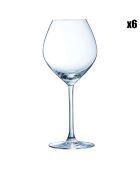 6 Verres à pied Cheer Up transparents - 47 cl