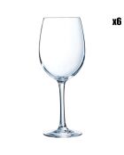 6 Verres à pied Cabernet transparents - 47 cl