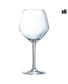 6 Verres à pied Cabernet Vins Jeunes transparents - 58 cl
