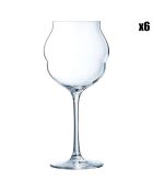 6 Verres à pied Macaron transparents - 40 cl