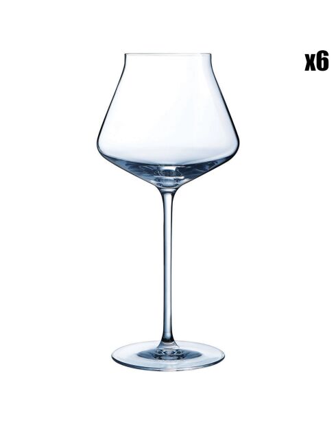 6 Verres à pied Reveal Up transparents - 45 cl