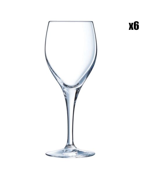 6 Verres à pied Sensation Exalt transparents - 25 cl