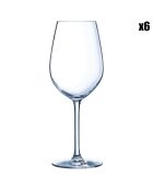 6 Transparent Sequence stemglazen - 35 cl