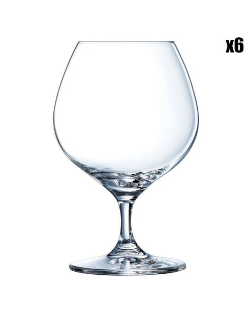 6 Verres à pied Spirits transparents - 40 cl