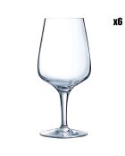 6 Verres à pied Sublym transparents - 35 cl