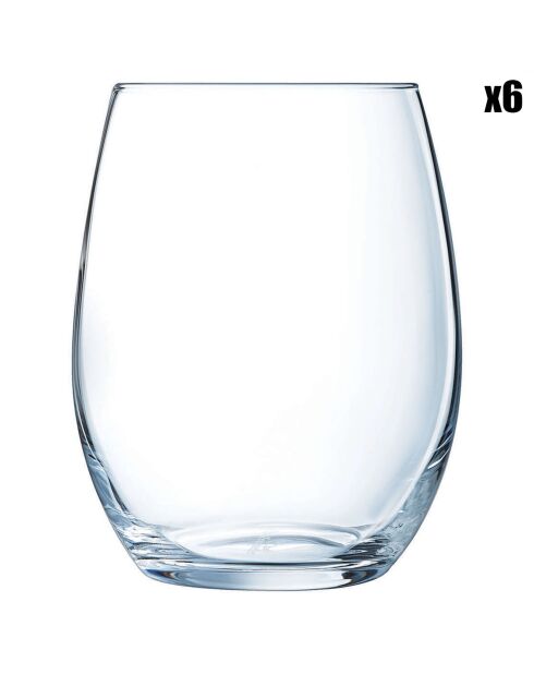 6 Verres haut Primary transparents - 36 cl