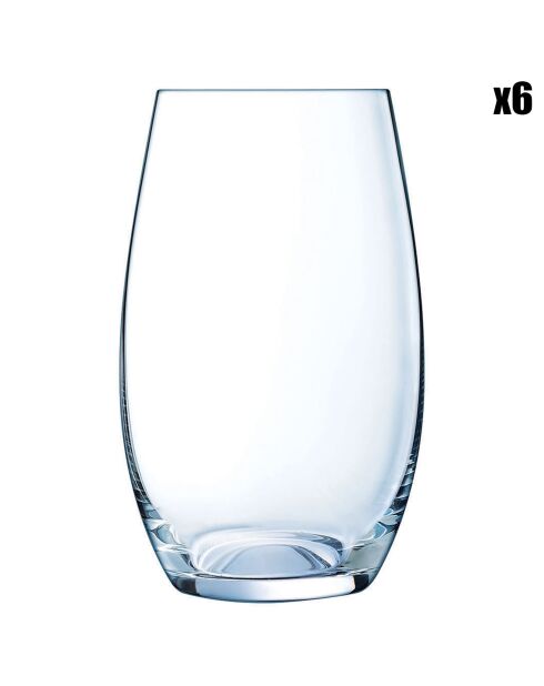 6 Verres haut Primary transparents - 40 cl