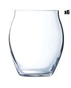 6 Verres haut Macaron transparents - 40 cl