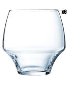 6 Verres bas Open Up transparents - 38 cl