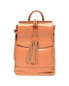 Sac à dos en Cuir Madrid camel - 35x28x13 cm