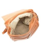 Sac à dos en Cuir Madrid camel - 35x28x13 cm
