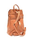 Sac à dos en Cuir Madrid camel - 35x28x13 cm