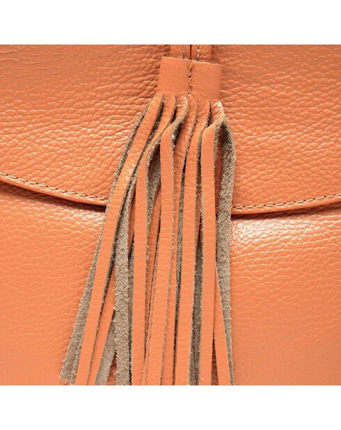 Sac à dos en Cuir Madrid camel - 35x28x13 cm
