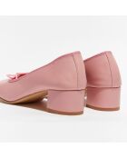 Ballerines en Cuir Albane roses - Talon 4 cm