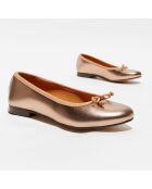 Ballerines en Cuir irisé Nicole bronze