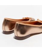 Ballerines en Cuir irisé Nicole bronze