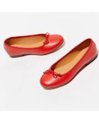 Ballerines en Cuir Nicole rouges