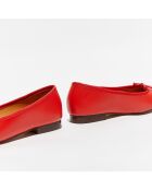 Ballerines en Cuir Nicole rouges