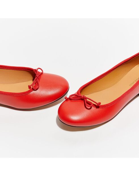 Ballerines en Cuir Nicole rouges