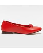 Ballerines en Cuir Nicole rouges