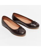 Ballerines en Cuir Nicole marron