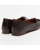 Ballerines en Cuir Nicole marron