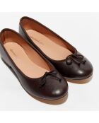 Ballerines en Cuir Nicole marron