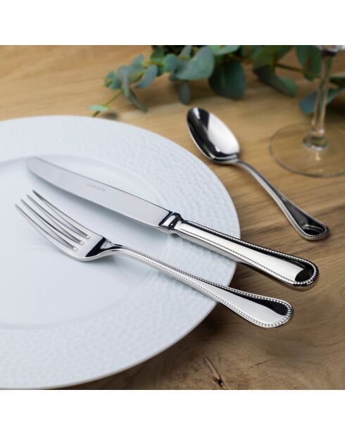 Fourchette et cuillère de service Le Perle grises