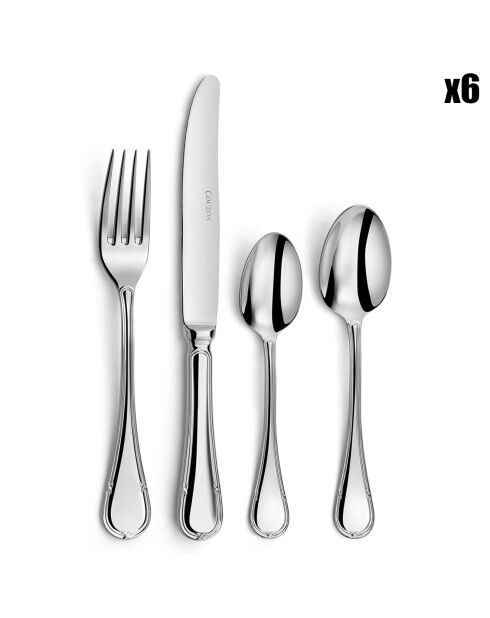 Ménagère Vendôme grise - 24 pièces