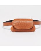 Sac ceinture en Cuir d'Agneau Friend camel - 12x8x4 cm