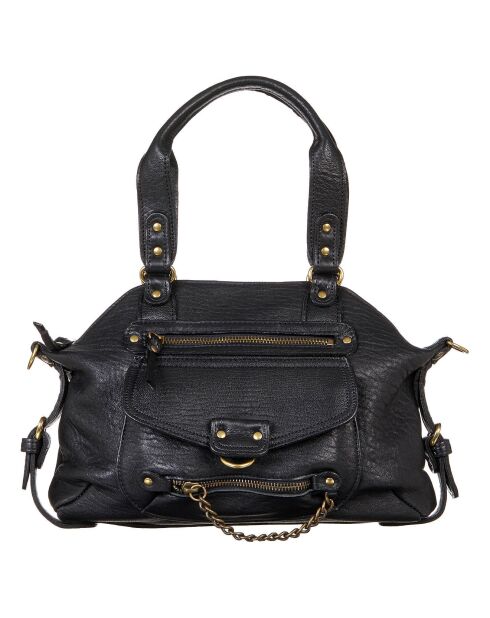 Sac à main en Cuir d'Agneau Mini Odélia noir - 29x22x3 cm