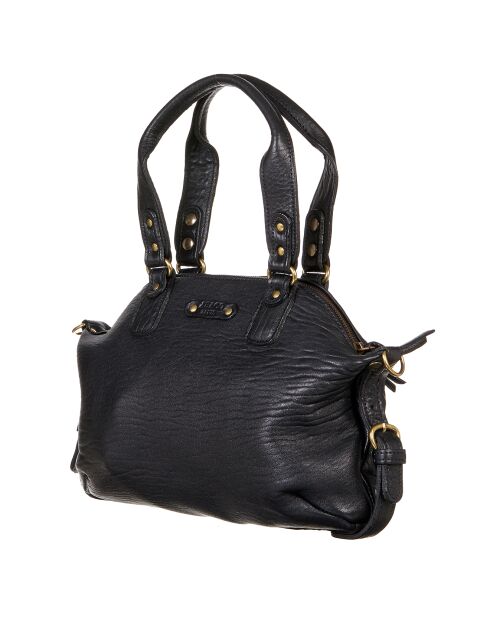 Sac à main en Cuir d'Agneau Mini Odélia noir - 29x22x3 cm