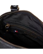Sac à main en Cuir d'Agneau Mini Odélia noir - 29x22x3 cm