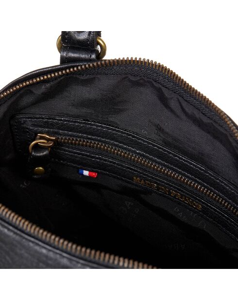 Sac à main en Cuir d'Agneau Mini Odélia noir - 29x22x3 cm