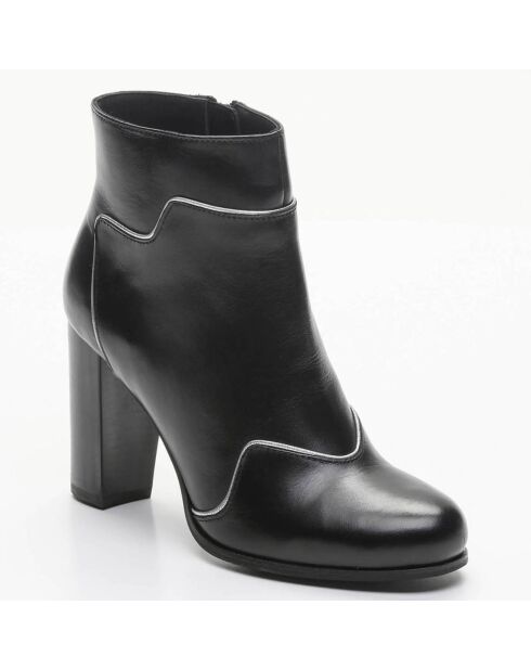 Bottines en Cuir Maoli noires - Talon 9 cm