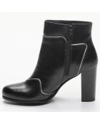 Bottines en Cuir Maoli noires - Talon 9 cm