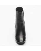 Chelsea Boots en Cuir Polette noires - Talon 8 cm