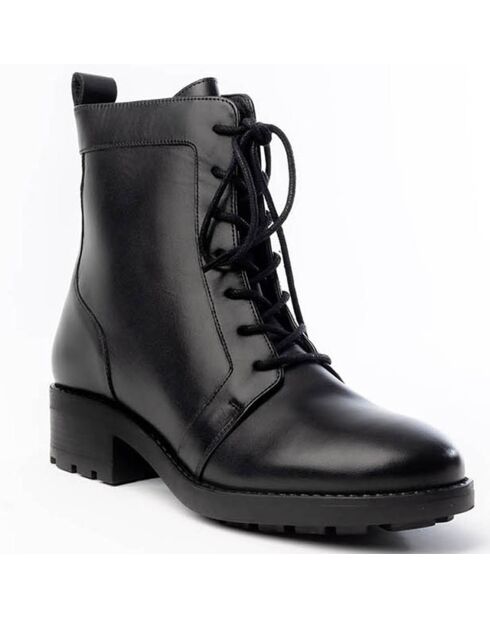 Boots en Cuir Alicia noires