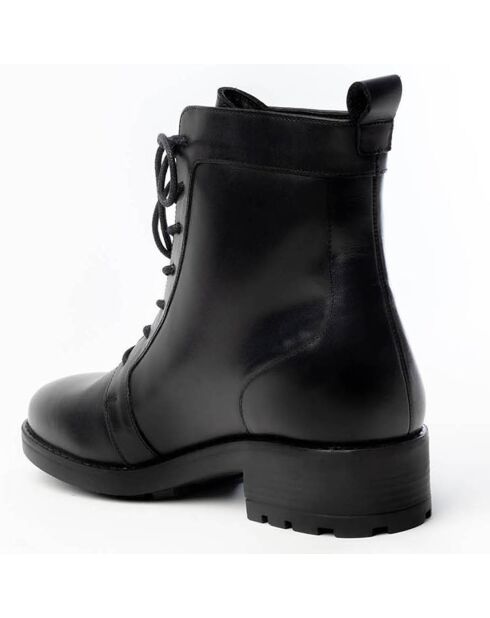 Boots en Cuir Alicia noires