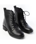 Boots en Cuir Alicia noires