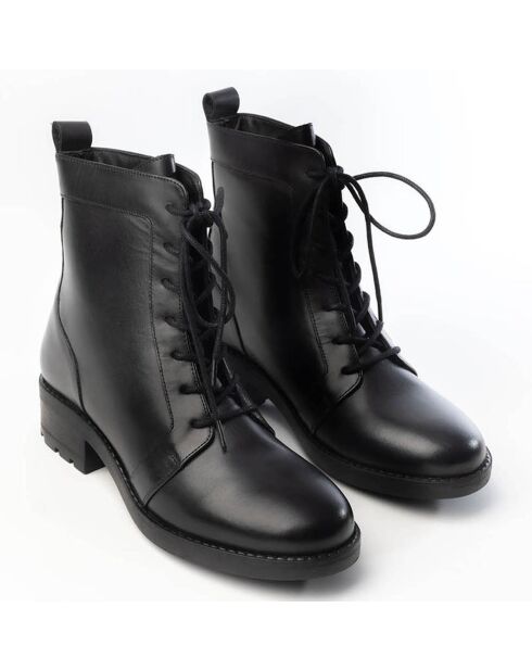 Boots en Cuir Alicia noires