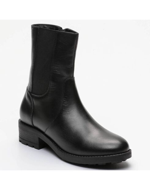 Chelsea                     Boots en Cuir Pauline noires