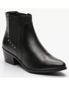 Chelsea Boots en Cuir Cassandre noires - Talon 5 cm