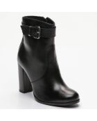 Bottines en Cuir Sixtine noires - Talon 9 cm